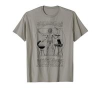 Barbacoa Vitruvio Hombre Barbacoa Parrilla Cocinero Leonardo Da Vinci Chef Camiseta