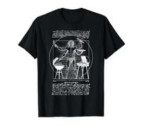 Barbacoa Vitruvio Hombre Barbacoa Parrilla Cocinero Leonardo Da Vinci Chef Camiseta gráfica económica, Hombre, Negro, XL