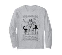 Barbacoa Vitruvio Hombre Barbacoa Parrilla Cocinero Leonardo Da Vinci Chef Manga Larga