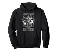Barbacoa Vitruvio Hombre Barbacoa Parrilla Cocinero Leonardo Da Vinci Chef Sudadera con Capucha