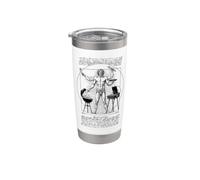 Barbacoa Vitruvio Hombre Barbacoa Parrilla Cocinero Leonardo Da Vinci Chef Vaso térmico de acero inoxidable de doble pared