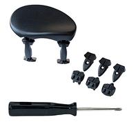 Wittner Chinrest Augsburg 257131 - Reposacabezas central de plástico de alta tecnología, altura e inclinación seleccionables, fácil de ajustar, con destornillador, negro, 257131, fabricado en Alemania