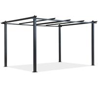 Barbados 3 x 3 m antracita Garden Point pérgola de metal para patio marco