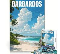 Barbados, Caribe, Rompecabezas de 1000 Piezas para Adultos, Rompecabezas para ejercitar la Mente, Pasatiempo Tranquilo, Encaje Firme, Regalo de cumpleaños (50x75cm)