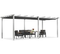 Barbados pérgola terraza 3x6 m Garden Point blanco-antracita