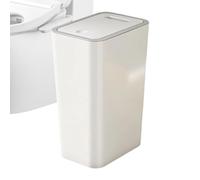 Barbage Can - 10 Late De Basura Compacta De ABS, Presione El Botón De Lavado Con Tapa, Contenedor De Desechos A Prueba De Perros | Monterruptor De Ahorro De Espacio Para Baño, Dormitorio, Oficina, Coc