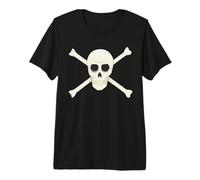 Barbanegra Piratas Bucanero Halloween Calavera y Crossbones Camiseta Premium