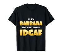 Barbara Costume Idgaf Meme Funny Halloween Costume For Barb Camiseta