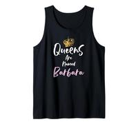 Barbara Nombre Queen Personalizado Mujeres Niña Lindo Rosa Negro Camiseta sin Mangas
