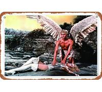 BARBARELLA, Jane Fonda, John Phillip Law, 1968 - Letrero de metal para pared interior y exterior, póster retro vintage de 8 x 12 pulgadas