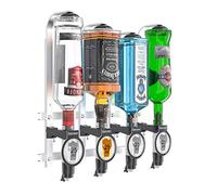 Barbarian - Ópticas de 3/4/6 botellas para licores - Soporte medidor Bar Butler para chupitos, dispensador de bebidas boca abajo para alcohol y vino, bar doméstico, garaje, cueva del hombre (4