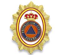 Barbaric Insignias, Protección Civil España, Multicolor, Accesorio para cartera, Plaque, Golf Club, Unisex, Zamak