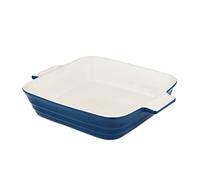 Barbary & Oak BO875003BLU Foundry - Fuente cuadrada de cerámica para horno, 26 cm, color azul