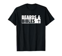 Barbas y Biblias, Padre Cristiano, Diseño de Fe, Hombre Cristiano Camiseta