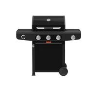 Barbecook Barbacoa de gas Siesta 310 Graphite con mesa lateral fija, 3 quemadores y quemador lateral, rejillas de hierro fundido esmaltado, 124x56x118cm