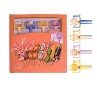 Barbecue Theme Pen Set 4 Piece Novelty Writing Pens - Cartoon Ink Shift For School Office College Journaling | Flexible Barrel Smooth Gel Ink Heat Reactive Color Change Writing Drawing Notes Crafts
