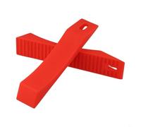 Barbell Bloques de cuña de peso muerto, 2 unidades, material de silicona para un mejor agarre y control al gestionar las placas de parachoques en levantamiento de potencia (rojo)