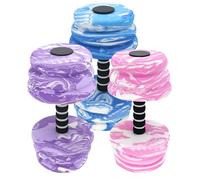 Barbell Weight Set - Floating Water Weights, 2-Pcs, Foam EVA Dumbbells | Swimming Pool Fitness Exercise Equipment, Colorful High-Density Water Aerobics Training Set For Strength Cardio Workout And Wei
