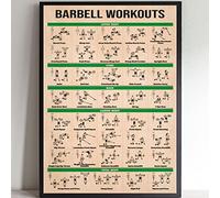 Barbell Workouts Fitness Barbell Knowledge, 30,5 x 20,3 cm, póster vintage divertido para decoración de pared, regalo de arte, imagen retro, letrero de metal