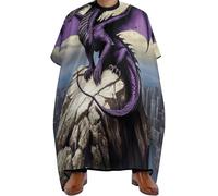 Barber Cape Rey Dragón Malvado, Feroz y Genial, Impermeable Delantal de Barbero Profesional Capa Peluqueria para Adultos Casa 140X168cm