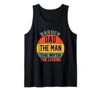 Barber Dad El Hombre El Mito La Leyenda Día del Padre Camiseta sin Mangas