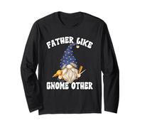 Barber Dad Graphic For Men Funny Fathers Day GNOME Grandpa Manga Larga