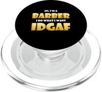 Barber Idgaf Meme Cute Occupation Hairdresser Gear Barbers PopSockets PopGrip para MagSafe