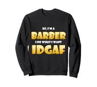Barber Idgaf Meme Cute Occupation Hairdresser Gear Barbers Sudadera