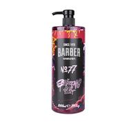 BARBER MARMARA Gel de afeitar para hombre No.77 - Gel de afeitar para hombre, transparente, 1000 ml, afeitado preciso de los contornos de la barba - No hace espuma - Enfría la piel