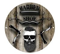 Barber Shop - Placa de metal para pared, diseño de letreros de tienda de arte D ¨¦cor con impresión retro 905 divertida señal de metal de cruce de tráfico, 30,4 x 30,5 cm
