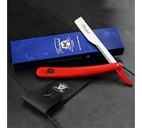 Barber Style Hombre Shaver Razor/Straight Cut Cuello rozzor en rojo viene con una piel (sin Cuchillas)