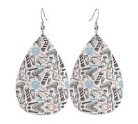 Barber Supplies - Juego de aretes de lágrima con diseño de lágrima, aretes de cuero de moda para mujer, regalo de joyería de fiesta de cumpleaños