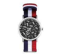 Barber Tools - Reloj de pulsera de cuarzo personalizado con números arábigos con correa ajustable para hombres y mujeres, Estilo:, regular, MHXYZHW