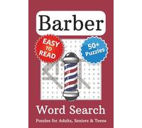 Barber Word Search Puzzle Book: Barber Themed Word Searches with Easy to Read Print about Barbers | 6x9 inches, 110 pages | 50+ Puzzles