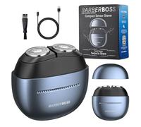BarberBoss Afeitadora compacta con sensor para hombre, afeitadora con sensor inteligente táctil, cabezal giratorio de doble anillo, afeitadora eléctrica portátil para hombres, QR-2711