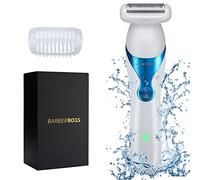 BarberBoss Afeitadora eléctrica para mujer, aseo inalámbrico para cuerpo, debajo del brazo, piernas, diseño a prueba de ducha y recortadora de bikini QR-8081