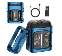 BarberBoss Afeitadora rotativa de bolsillo para hombre, afeitadora eléctrica compacta, miniafeitadora rotativa portátil para hombre, QR-2721