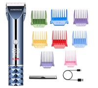 BarberBoss Cortadora de pelo para hombre, afeitadora de barba inalámbrica para hombres, hoja ajustable y kit completo de aseo para hombres, cortadora recargable de velocidad turbo, cortadora de pelo
