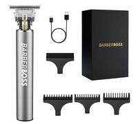 BarberBoss para hombre, Recortadora de barba inalámbrica, cortapelos profesional con cuchilla en T de precisión, recortadora de precisión para cabello y barba