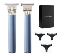 BarberBoss QR-2088 - Cortadora de barba y recortadora de rastros para hombres, cortadora eléctrica inalámbrica con recortadora de hoja en T, kit de aseo recargable por USB, QR-2088