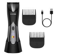 BarberBoss Recortadora íntima para hombre, peluquería corporal inalámbrica, recortadora de pelo eléctrica impermeable, ajustes de longitud ajustable para aseo de cuerpo completo, cortadora eléctrica