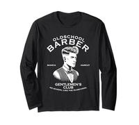 Barbería de la vieja escuela que se mantiene afilada, diseño clásico vintage Manga Larga