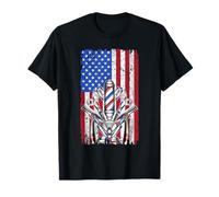 Barbería patriótica Bandera Americana Herramientas de Peluquero Arte Camiseta