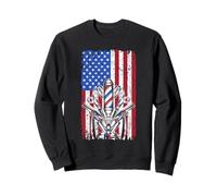 Barbería patriótica Bandera Americana Herramientas de Peluquero Arte Sudadera