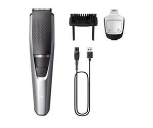 Barbero Philips BEARDTRIMMER Series 3000 BT3239/15 Cuchillas Autoafilables Lift & Trim Batería 90min Negro/Plata