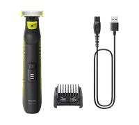 Barbero - Philips OneBlade Pro QP6506/15, Peine-guía ajustable 5 en 1, Uso seco/