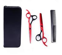 Barbero Tijeras de Peluquería Tijera de Corte de Pelo Acero Inoxidable, Tijeras Peluqueria Profesional Tijeras De Pelo Salón con Peine para Hombres y Mujeres 6.8 pulgadas