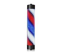 Barberos Led Al Aire Libre Polo Luz Al Aire Libre Barbería Polo Rotatorio Luz Barbería Salón de Peluquería Señal de Montaje de Pared Rayas Iluminadas Giratorias Salón de Iluminación Tienda Señal para