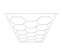 BarberPub Hexagon LED Garage Light, 3 niveles de brillo ajustables, 68970LM 6500K Hexagon LED iluminación para taller, peluquería, 14 rejilla, LP004