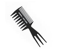 Barbers & Gentlemen Peine Triple Way Texturizador Barbers Gentlemen, Color Negro, 3 Tipos De Púas, Promueve Brillo, Material Antiestático, Ideal para Barbería Peluquería